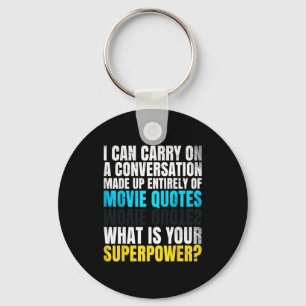 Grappige Superwer. Conversatie van filmcitaten. En Sleutelhanger
