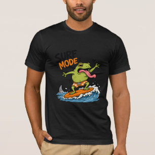 Grappige Surf Mode Kikker Dolle Kikker Zomer T-shirt