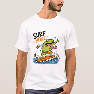 Grappige Surf Mode Kikker Dolle Kikker Zomer T-shirt