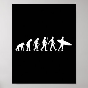 Grappige surfdesigns voor mannen vrouwen surfpboar poster