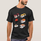 Grappige sushi franchie hond kawaii anime japans l t-shirt (Voorkant)