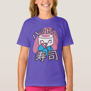 Grappige Sushi Meester Cartoon Ontwerp T-shirt