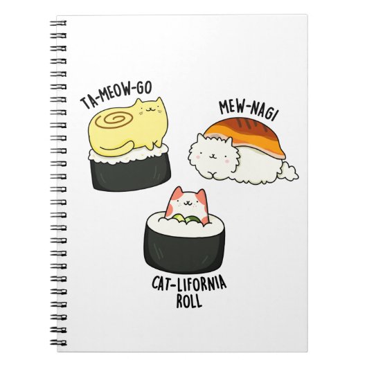 Grappige Sushi Puns van Sushi Cats Notitieboek (Voorkant)