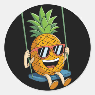 Grappige swingende ananas swinger Sticker
