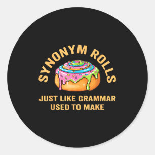 Grappige Synoniem Rolletjes Grap Caneelrolletjes G Ronde Sticker