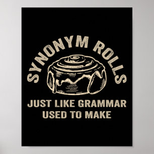Grappige Synoniemen Rolls Grap Caneel Rolls Gramma Poster