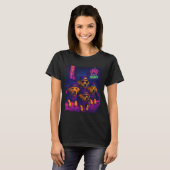Grappige Synthwave Gele Lab Straat Crew T-shirt (Voorkant volledig)