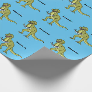 Grappige T rex dinosaurus illustratie Cadeaupapier