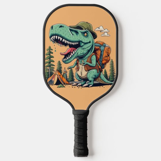 Grappige T-rex dinosaurus wandelen Abstract Pickleball Paddle (Voorkant)