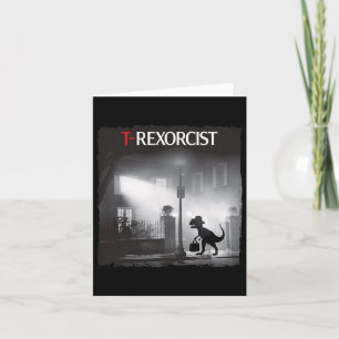 Grappige T-rex Horror Parodie Dinosaurus Halloween Kaart