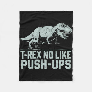 Grappige T-rex Houdt Niet Van Push-ups Dinosaurus Fleece Deken