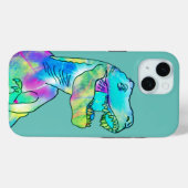 Grappige T-Rex kleurrijke dinosaurus Case-Mate iPhone Case (Achterkant (horizontaal))