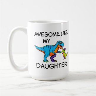 Grappige T-Rex Meisje Papa Geweldig Zoals Mijn Doc Koffiemok
