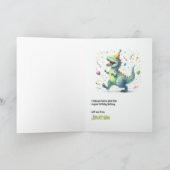 Grappige T-Rex Rawer-Some verjaardag Kaart (Binnen)