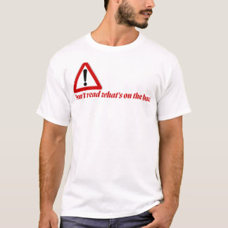 Grappige T-Shirt met 'Lees de Achterkant Niet'