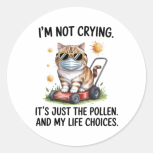 Grappige Tabby Kat Allergie Sticker - Stuifmeel & 