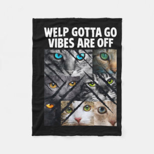 Grappige tabby kat welp moet gaan sarcastisch zegg fleece deken