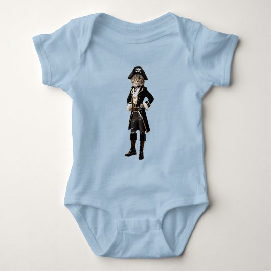 Grappige Tabby Piraat Romper (Voorkant)