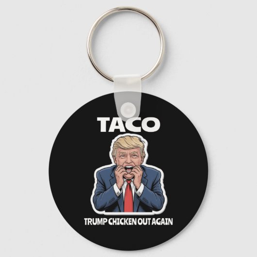 Grappige Taco Bang Trump Geeft Altijd Op Sleutelhanger (Voorkant)