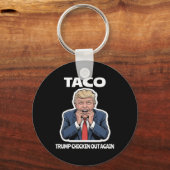 Grappige Taco Bang Trump Geeft Altijd Op Sleutelhanger (Voorkant)