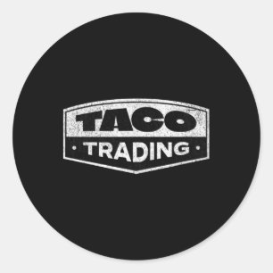 Grappige Taco Handels Trump Kijkt Altijd Op Zijn H Ronde Sticker