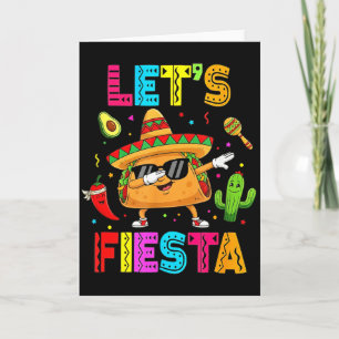 Grappige Taco Laat Feestfeest Cinco De Mayo Sfeer Kaart
