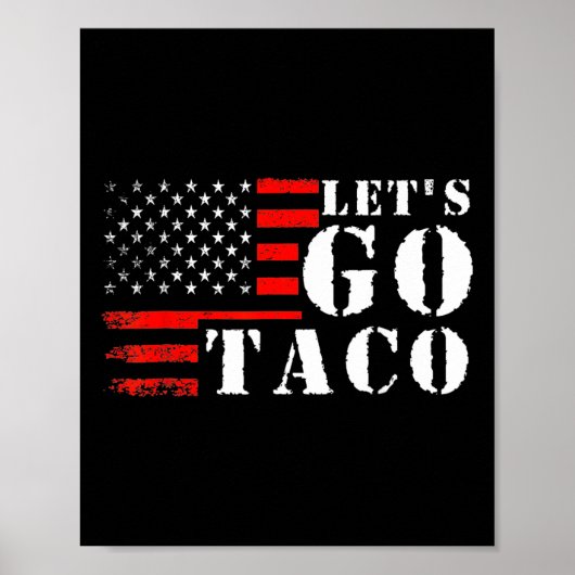 Grappige Taco Let's Go Taco Poster (Voorkant)