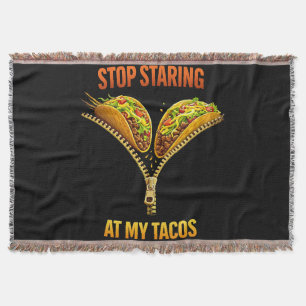 Grappige taco liefhebber stop met staren deken