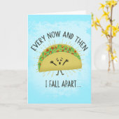 Grappige taco mist je kaart (Gele Bloem)