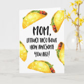 Grappige Taco Moederdag Kaart (Gele Bloem)