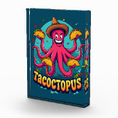 Grappige Taco Octopus Cartoon Food Pun Fotoblokken (Rechts)