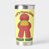 Grappige Taco Over Bordspellen Meeple Art Geïsoleerde Drinkbeker (Links)