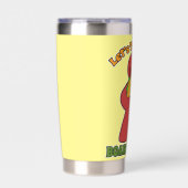 Grappige Taco Over Bordspellen Meeple Art Geïsoleerde Drinkbeker (Voorkant)