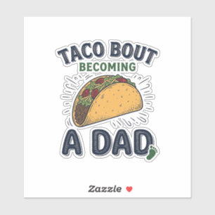 Grappige Taco Over Worden Vader Zwangerschap Aanko Sticker