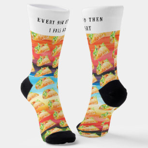 Grappige Taco Soks   Af en toe val ik uit elkaar Sokken