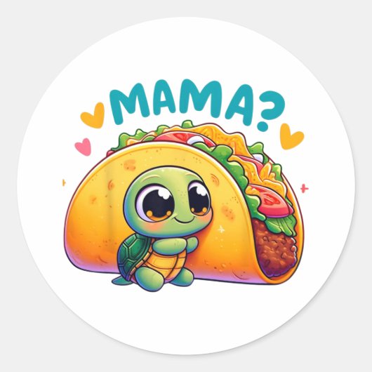 Grappige Taco Tequila Mama Cinco De Mayo Ronde Sticker (Voorkant)