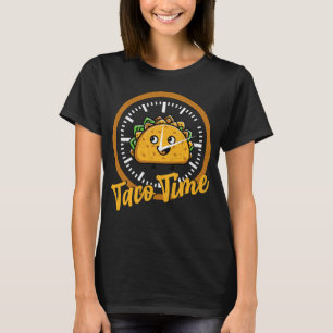 Grappige Taco Tijd Schattigee Klok Mexicaanse Food T-shirt