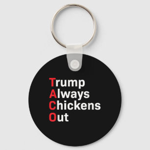 Grappige Taco Trump altijd kippen uit Sleutelhanger