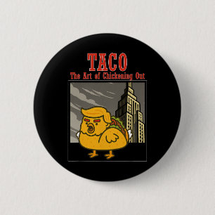 Grappige Taco Trump Die Altijd Kwijlt Over De Kuns Ronde Button 5,7 Cm