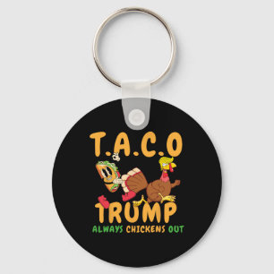 Grappige Taco Trump Gaat Altijd Op De Loop T.a.c.o Sleutelhanger