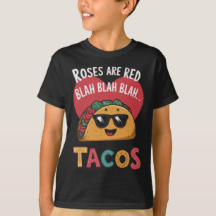 Grappige Taco Valentijnsdag Blah Blah Blah Tacos T-shirt