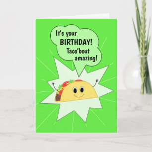 Grappige Taco Verjaardag Kaart