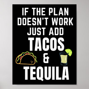 Grappige taco's en tequila citaat voor Cinco de Ma Poster