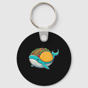 Grappige Tacos Walvis Oceaan Kinder Mannen Vrouwen Sleutelhanger