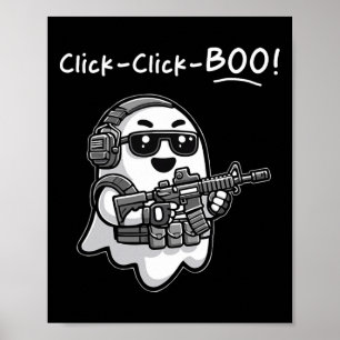 Grappige Tactische Geest Klik op Boek Halloween Ve Poster