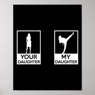 Grappige Taekwondo Moeder Vader Martial Arts Karat Poster
