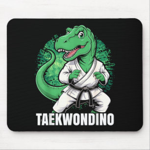 Grappige Taekwondo T Rex Dinosaur Lieve Vechtkunst Muismat