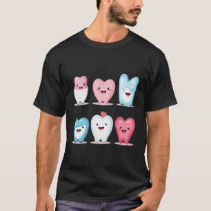 Grappige Tand Tandarts Tanden Squad Liefde Valent T-shirt
