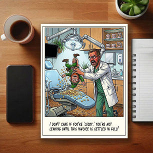 Grappige Tandartspraktijk Cartoon Briefkaart
