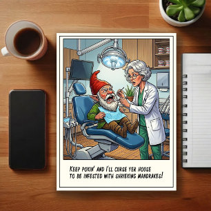 Grappige Tandartspraktijk Cartoon Briefkaart